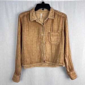 Anthropologie Daily Practice Top Santorini Lounge Shirt Cotton Gauze Boho Summer